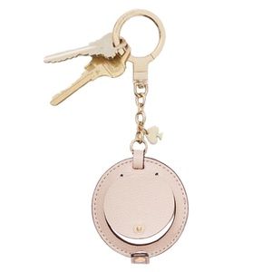 KATE SPADE • Circle Mirror Rose Cloud Key Fob Keychain